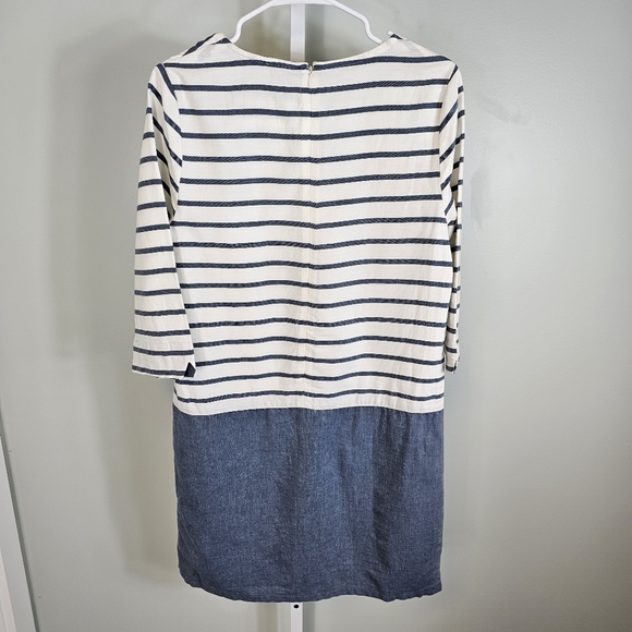 BRAKEBURN S 12 BLUE/ WHITE STRIPPED DRESS. NAUTICAL, CAPE CODE BEACHIE. - Picture 7 of 10